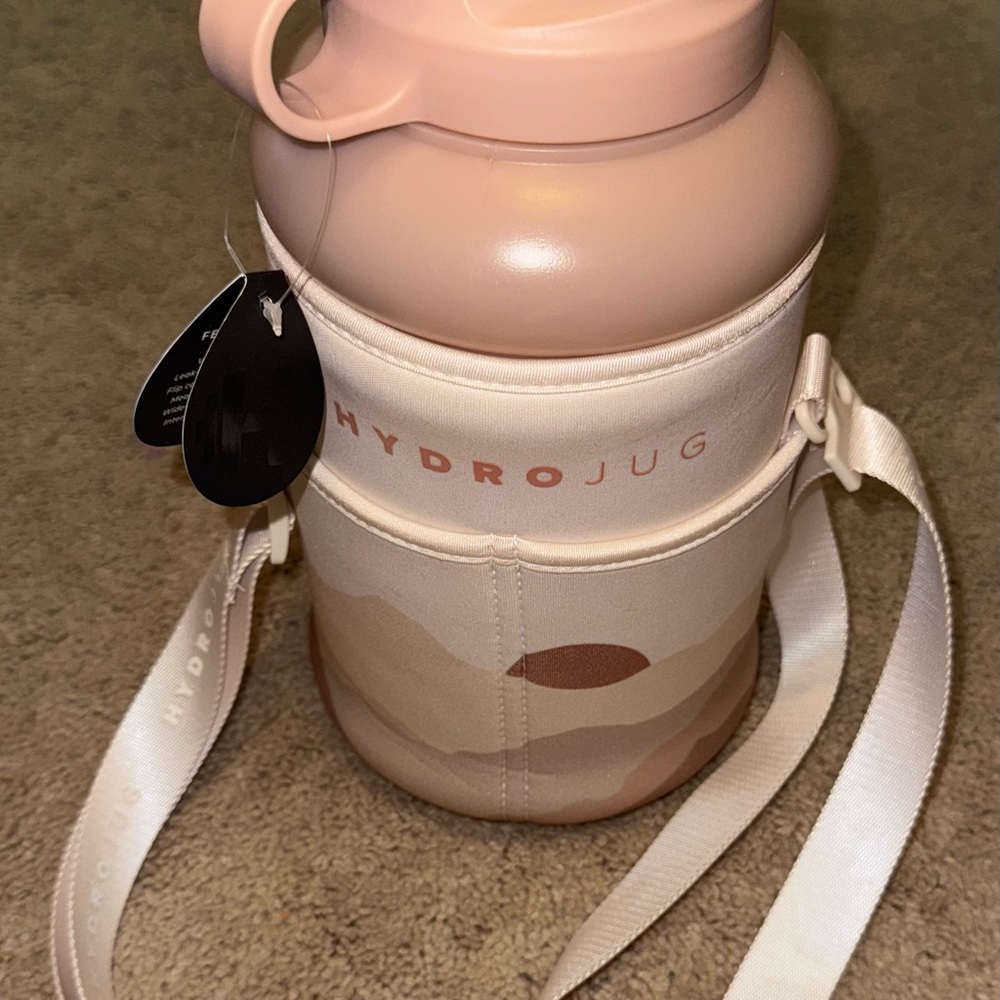 HydroJug Blush Pink Water Bottle with Strap
